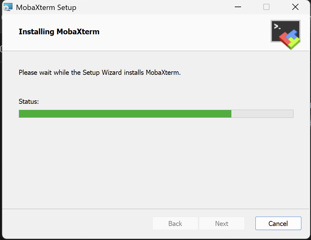 tunggu sampai proses install selesai