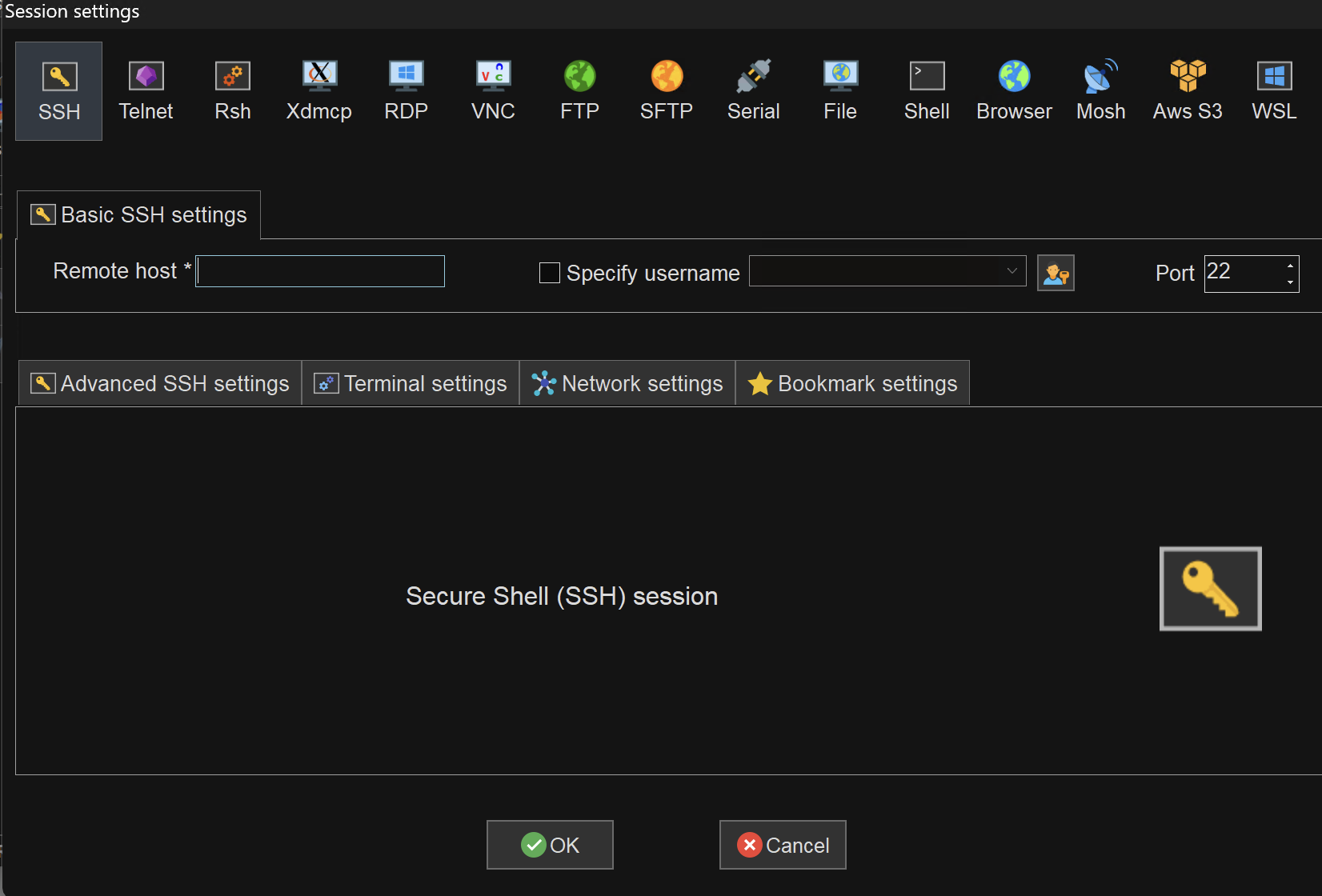 masukan data sesuai di akses vps